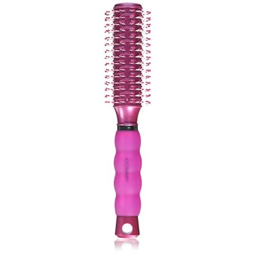 Conair Hair Brush with Nylon Bristle, Gel Grips, Round, Medium