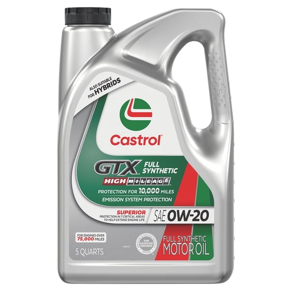 GTX Full Synthetic High Mileage 0W-20, 5 Quart