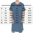 thumbnail image 3 of QSAWXQZ Men's Short Sleeve Nightshirt Soft V Neck Sleepwear Loose Nightgown Casual Loungewear with Pocket Brown S, 3 of 6