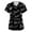 Z001_Black, variant on FrzhBrz Valentine's Day Scrub Tops for Women Cute Heart Print V Neck Nurse Scrubs Stretchy Working Uniform Workwear