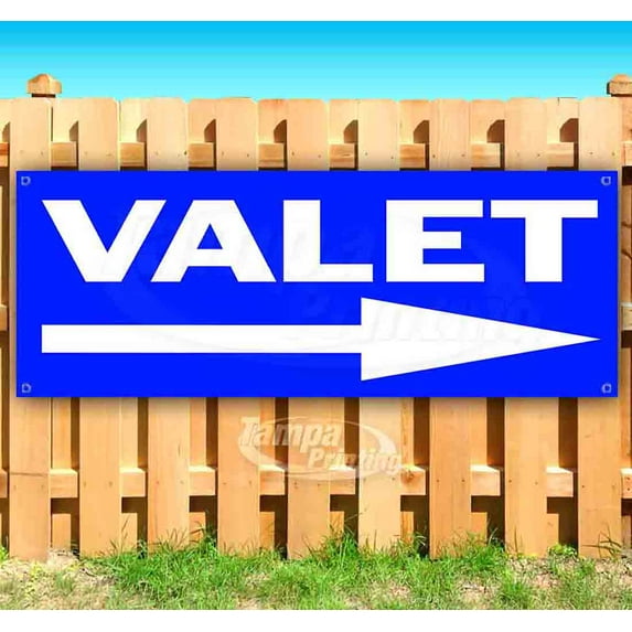 Valet 13 oz Vinyl Banner With Metal Grommets