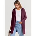 thumbnail image 5 of ANRABESS Womens Cardigan Sweater Open Front Knit Long Coatigan Dressy Casual Jacket Coat 2026 Fall Outfits Classy Clothes Wine Red Medium, 5 of 11