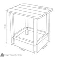 thumbnail image 2 of Sunnydaze Faux Wood Design Plastic All-Weather Square Modern Adirondack Side Table, Red, 2 of 5