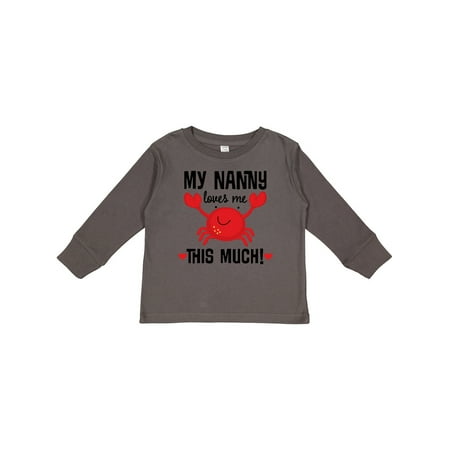 

Inktastic Nanny Loves Me Grandson Gift Toddler Boy or Toddler Girl Long Sleeve T-Shirt