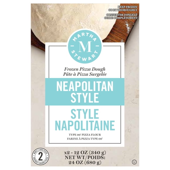 Martha Stewart Neapolitan Style Pizza Dough Balls Made with 00 Flour, 2 Pack, 680 g