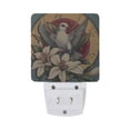 thumbnail image 2 of WOBOGO Illustration Of A Dove Of Peace with White Lily LED Night Light 2 Pcs Set 0.5 Watt Wall Plug in Dusk to Dawn Automatic Switch Soft White Light, 2 of 7