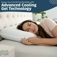 PharMeDoc Blue Cooling Memory Foam Pillow for Adults, Ventilated Hole
