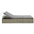 thumbnail image 3 of vidaXL Sunbed Patio Double Chaise Lounge Sun Bed with Cushion Poly Rattan, 3 of 8