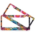 thumbnail image 2 of License Plate Frame Colorful Flowers Standard Car Tag Cover Holder 2 Pieces Colorful Plants Flowers Quality Aluminum Metal License Plate Cover for US Standard Vehicles for Women Men, 2 of 6