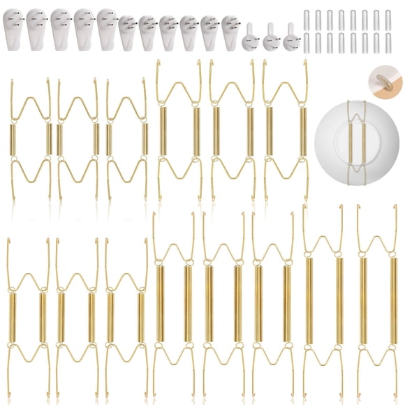 Colgadores de platos Tetutor para pared de acero inoxidable, 14 unidades