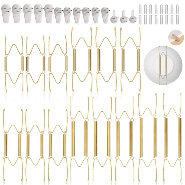 Tetutor Set de 14 colgadores de platos de acero inoxidable, 4-12 pulgadas