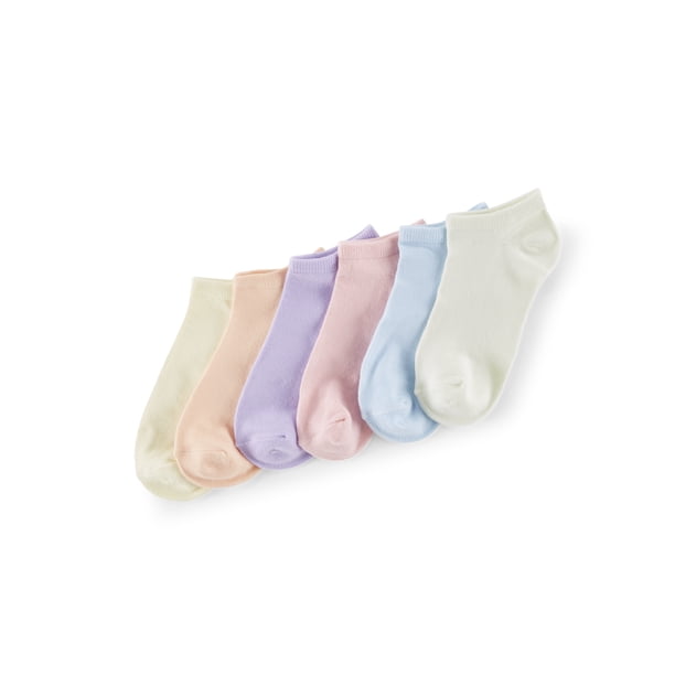 No nonsense Women's Solid No Show Socks 6 Pair Pack, Shoe Sizes 410