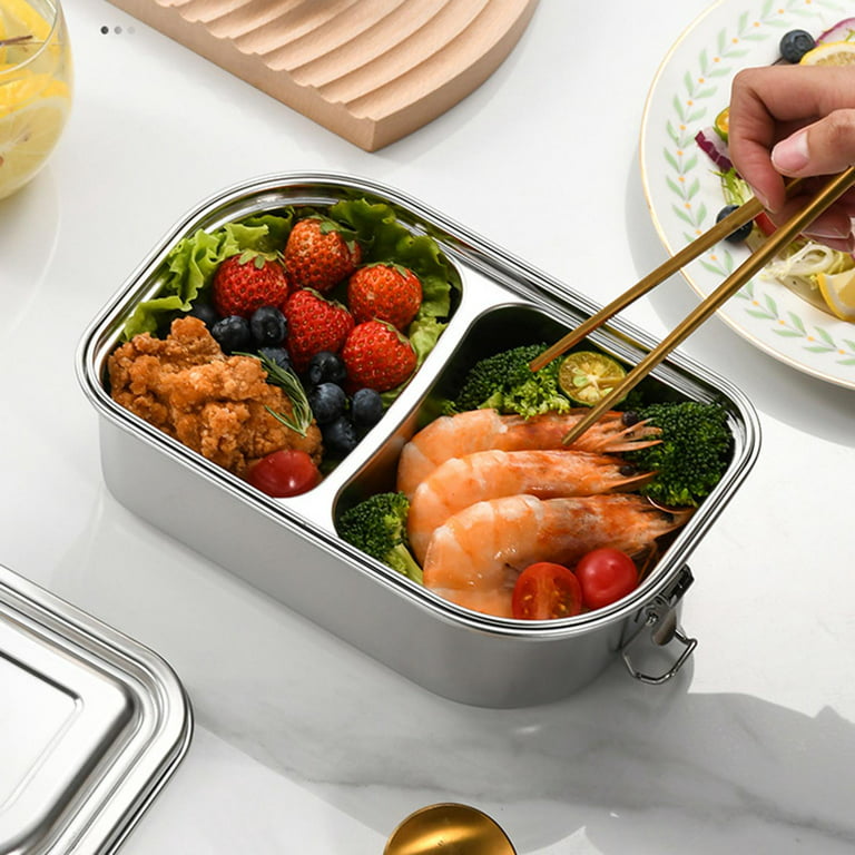 Bento Lunch Box, Aousthop Stainless Steel Lunch Boxes for Student, Thermal Insulation Box, High-Grade Metal Liner Lunch Containers for School and Work
