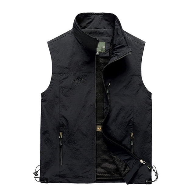 Men's Outdoor Leisure Travel Fishing Work Utility Vest with Multiple Pockets Lightweight Comfortable Durable Performance