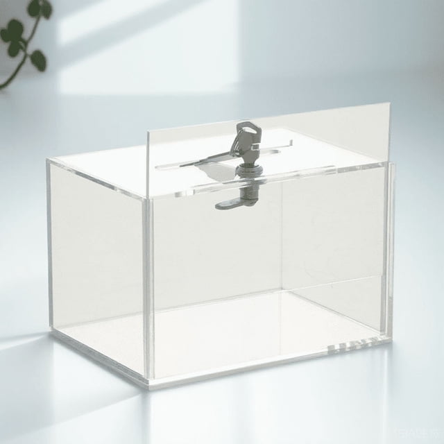 unbranded Transparente Con Cerradura Para Votos Y Donaciones Funcional Para Hogar