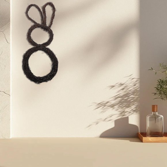 HEALEEP Aro De Ratán En Forma De Para Manualidades Y Interior Y Exterior