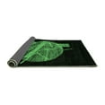 thumbnail image 2 of Ahgly Company Indoor Square Oriental Emerald Green Modern Area Rugs, 7' Square, 2 of 4