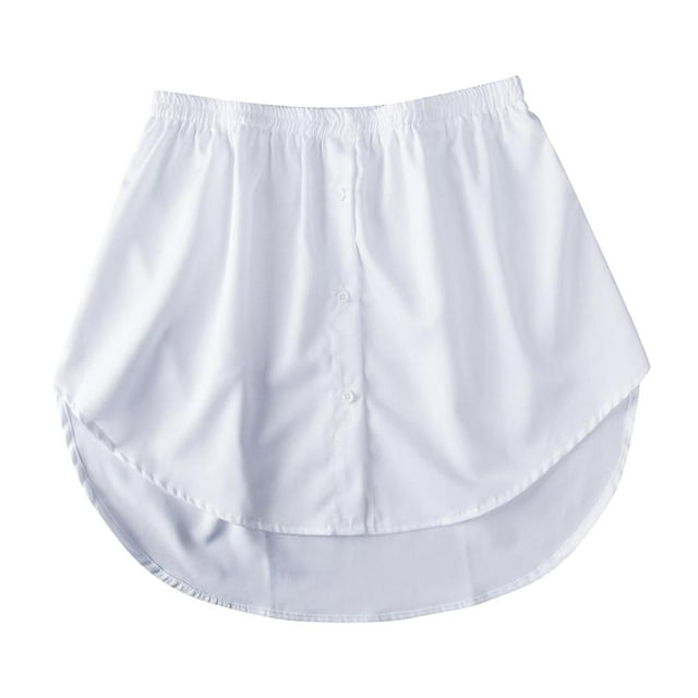 Suéter con falda y dobladillo falso para mujer, cintura elástica alta, chaleco falso, sudadera L
