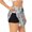Black, variant on Retro sketch flower lines for Women's Double Layer Athletic Shorts High-Performance Gym Shorts with Inner Pocket, Elastic Waistband-X-Large