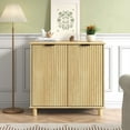 thumbnail image 7 of Swedhaus Fluted Sideboard Cabinet with Storage,Wooden Buffet Cabinet with Doors & Adjustable Shelves for Dining Room,Farmhouse Cupboard for Home Indoor, 7 of 7