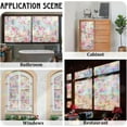thumbnail image 4 of Película de privacidad para ventana de arcoíris de 39,4 x 17 pulgadas, decorativa, 3D, estática, resistente a los rayos UV, con diseño de flores rosas, reflectante, no adhesiva, bloqueadora solar., 4 of 9