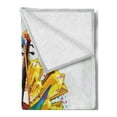thumbnail image 2 of Cello Soft Flannel Fleece Throw Blanket, Creative Colorful Illustration of Musical Notes String Instrument and Splashes, Cozy Plush for Indoor and Outdoor Use, 50" x 60", Multicolor, by Ambesonne, 2 of 5