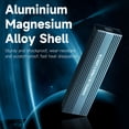 thumbnail image 2 of Amdohai M.2 NVMe&SATA Dual Protocol Mobile Hard Disk Case External SSD Enclosure High-speed Transmission Aluminium Magnesium Alloy Shell, 2 of 6