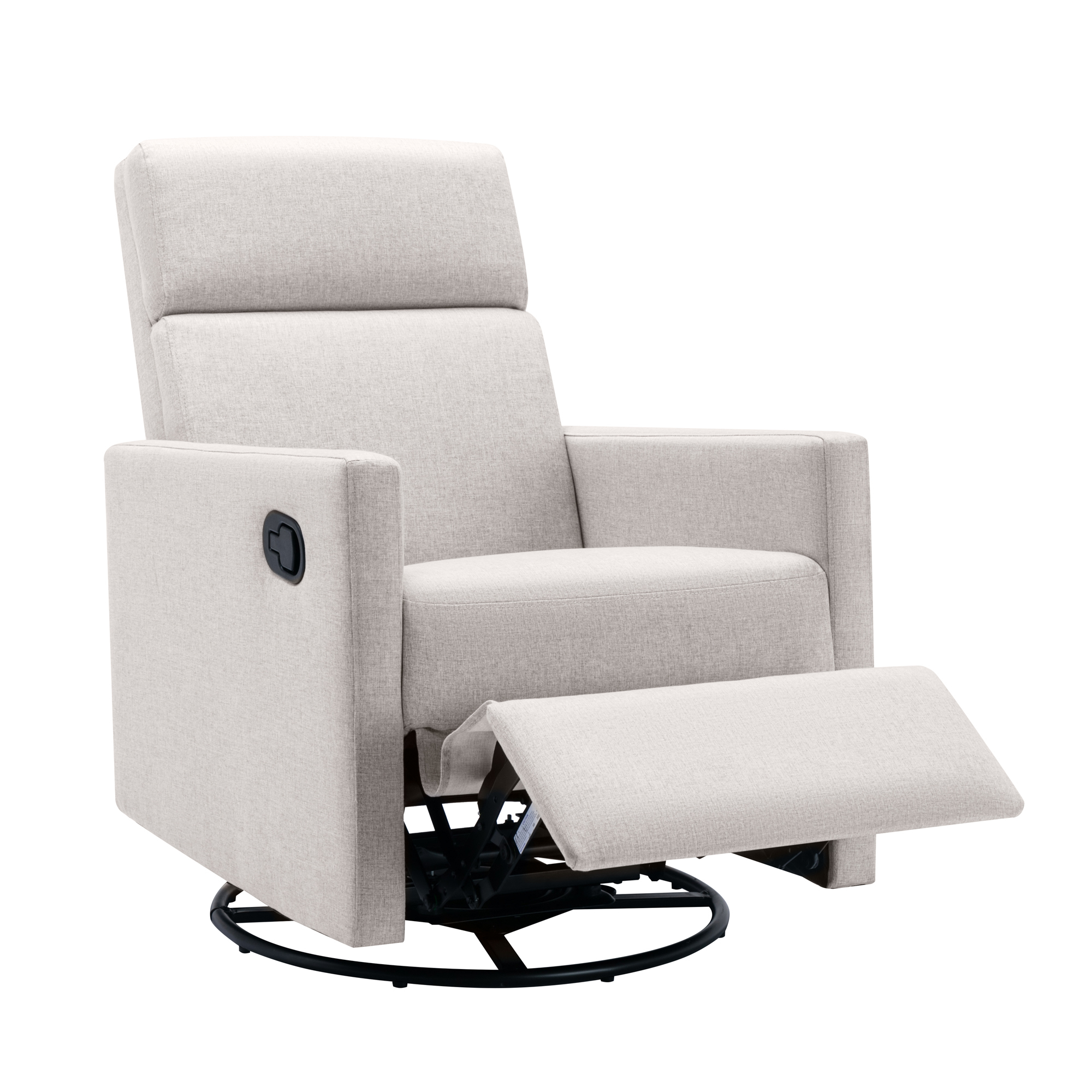 Modern Upholstered Rocker Nursery Chair Plush Seating Glider Swivel ...