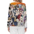 thumbnail image 2 of Fairy Tail Women’s Pajama Top 3D Digital Print Sleepwear Trendy Crewneck Pullovers Long Sleeve Shirts XL, 2 of 8