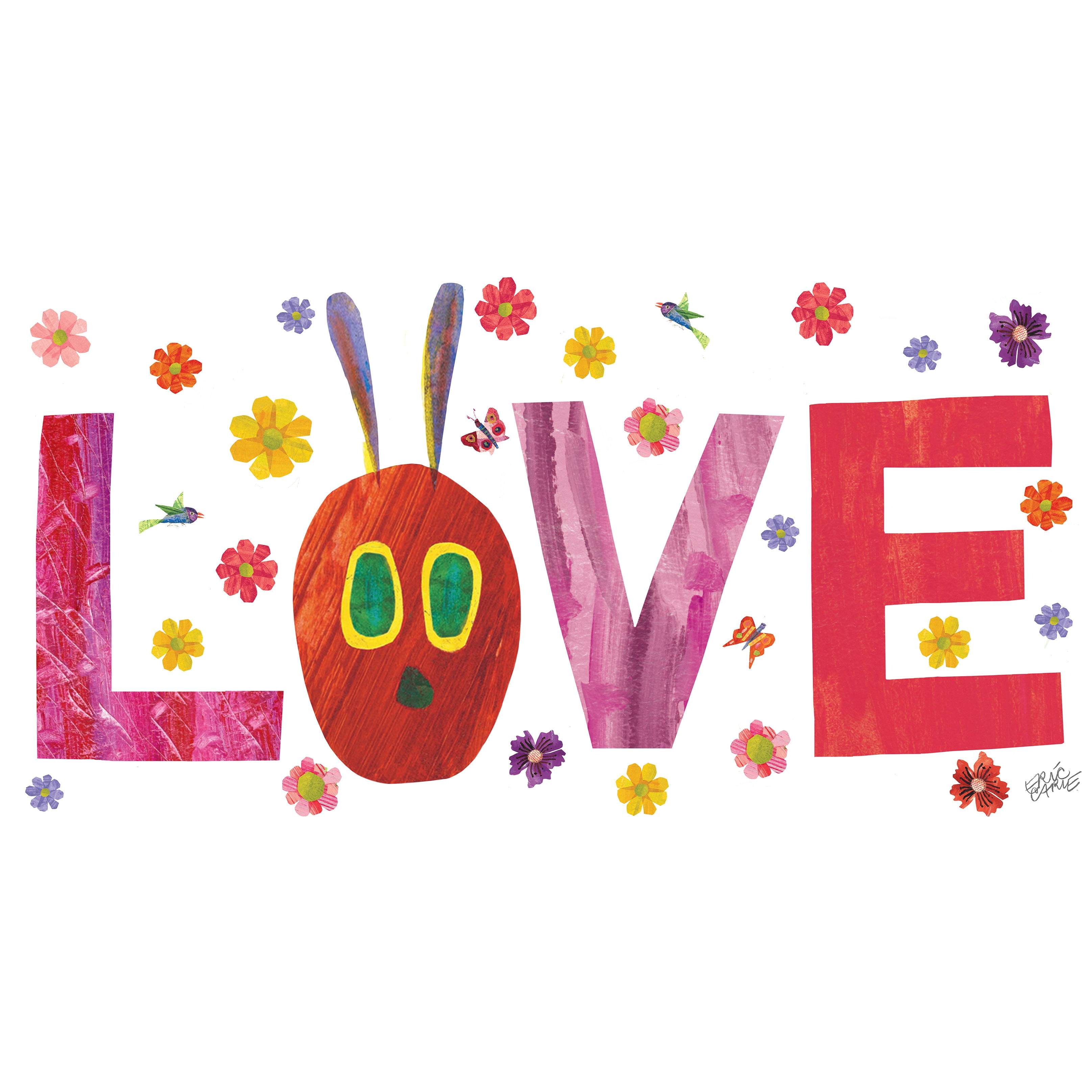 Eric Carle Caterpillar Love 2 Art Print on Premium Canvas