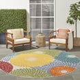 thumbnail image 3 of Nourison Aloha Indoor/Outdoor Multicolor 7'10" x round Area Rug (8 Round), 3 of 11