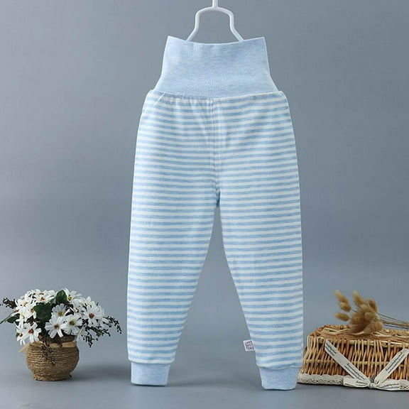 Tao Organic Cotton Baby Jogger Pants Solid Color Pants Soft And Stylish Toddler And Newborn Clothes For Boys Girls Light Blue9 Months