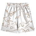 thumbnail image 3 of REDARER Boys' Doodle Dinosaur Print Shorts Summer Casual Elastic Waist Comfortable Beach Play Shorts for Toddler to Teen,5-6 Years, 3 of 3