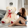 thumbnail image 2 of Peluche con forma de oso de peluche HollyHome, 90 cm, con corazón rojo, 2 of 9