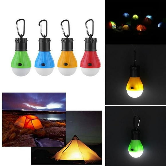 Lampe de Tente Portable LED Lumière de Tente 4 Packs Crochet Clip Lumières d'Urgence Ouragan Ampoule Lanterne de Tente Équipement de Camping pour Camping Randonnée Pêche Panne