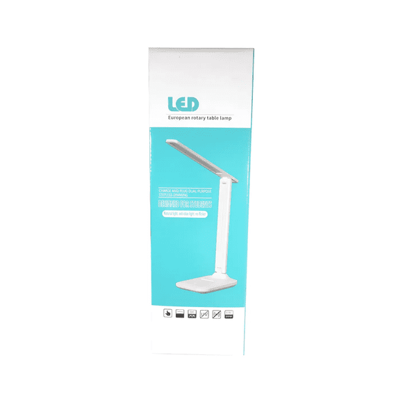 Lámpara de Escritorio LED Plegable Luz Blanca con Control Táctil USB