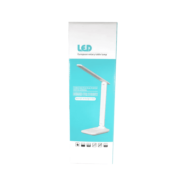 Lámpara de Escritorio LED Plegable Luz Blanca con Control Táctil USB