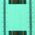 thumbnail image 1 of Ahgly Company Indoor Square Abstract Turquoise Blue Contemporary Area Rugs, 7' Square, 1 of 4