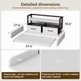 thumbnail image 3 of 2-Tier Washer and Dryer Countertop with Shelf or Drawers, Laundry Countertop Cover with Non-Slip Pad, 54"X27.5" Laundry Topper for Folding Clothes Over Washer and Dryer, White, 3 of 6