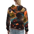 thumbnail image 7 of Lsque Classic Floral Blue Skate Shoes Pattern Casual Women's Hoodie,Hooded Sweatshirt with Kangaroo Pocket,Pullover Hoodie with Eye-catching Drawstrings-Large, 7 of 7