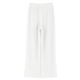 thumbnail image 6 of Girls Wide Leg Sweatpants Textured Cotton Joggers High Waist Loose Pockets Soft Casual Sport Pants Baggy Causal Open Bottom, 6 of 9