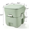 thumbnail image 7 of 5 Gallon Portable Toilet Flush Potty for Travel, Camping, and Outdoor Use Portable Toilet for Camping and Traveling-Green, 7 of 7