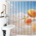 thumbnail image 4 of Juicy Peach Waterproof Polyester Quick-Drying Shower Curtain for Bathroom with 12 Hooks, 4 of 8
