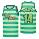 thumbnail image 2 of Camisetas de baloncesto Camiseta FRESH PRINCE 14 SMITH Alta calidad Costura Bordado Ropa deportiva al aire libre Película Hip Hop 2024 Verde Blanco, 2 of 5