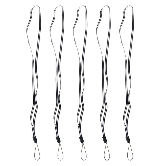 Raindrops Cell Phone Lanyards Black 5Pcs 16.9In PVC