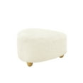 thumbnail image 4 of Rustic Manor Aviana Heart Shaped Sherpa Ottoman, White, 4 of 9