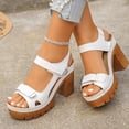 thumbnail image 5 of Taylonsss Women's Fashionable Casual Summer Sandals with Chunky Heel Fish Mouth Toe Adjustable Ankle Strap and Thick Sole for Comfortable Height Perfect for Parties Music Festivals and Daily Wear, 5 of 9