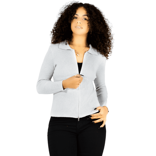 Sueter Mujer De Cuello Alto Y Cierre Sueteres Dama Sweaters