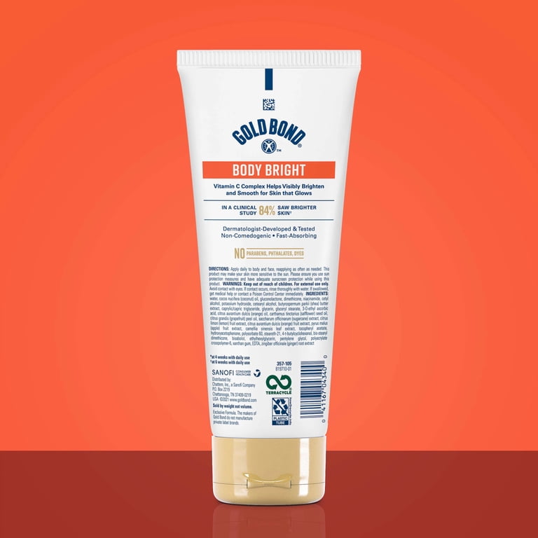Gold Bond Body Bright Daily Lotion with Vitamin C for Face & Body