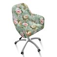 thumbnail image 7 of Xoenoiee Boho Mandala Butterfly Pattern Velvet Curved Back Dining Room Chair Cover with Arms Stretch Swivel Bar Stool Chair Slipcover, Removable Vanity Kitchen Office Desk Armchair Protector Covers, 7 of 7